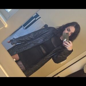 Genuine Leather Trench Coat